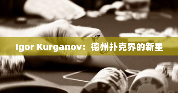 Igor Kurganov：德州撲克界的新星